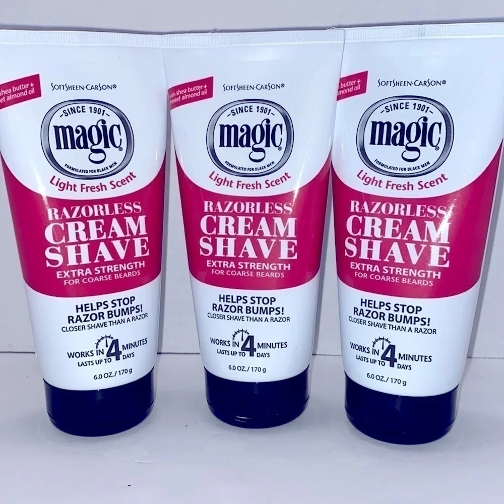 SoftSheen-Carson Men’s 6 oz Magic Razorless Shaving Cream Pack of 3